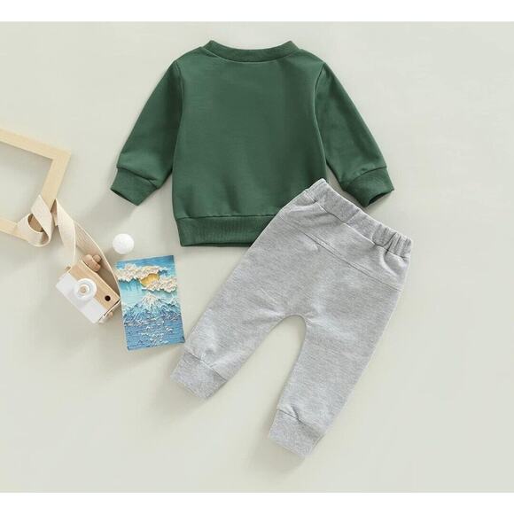Toddler Baby Fall Winter Outfit Cow Print Sweatshirt Casual Pants 2pc Set 18-24M - Picture 3 of 10